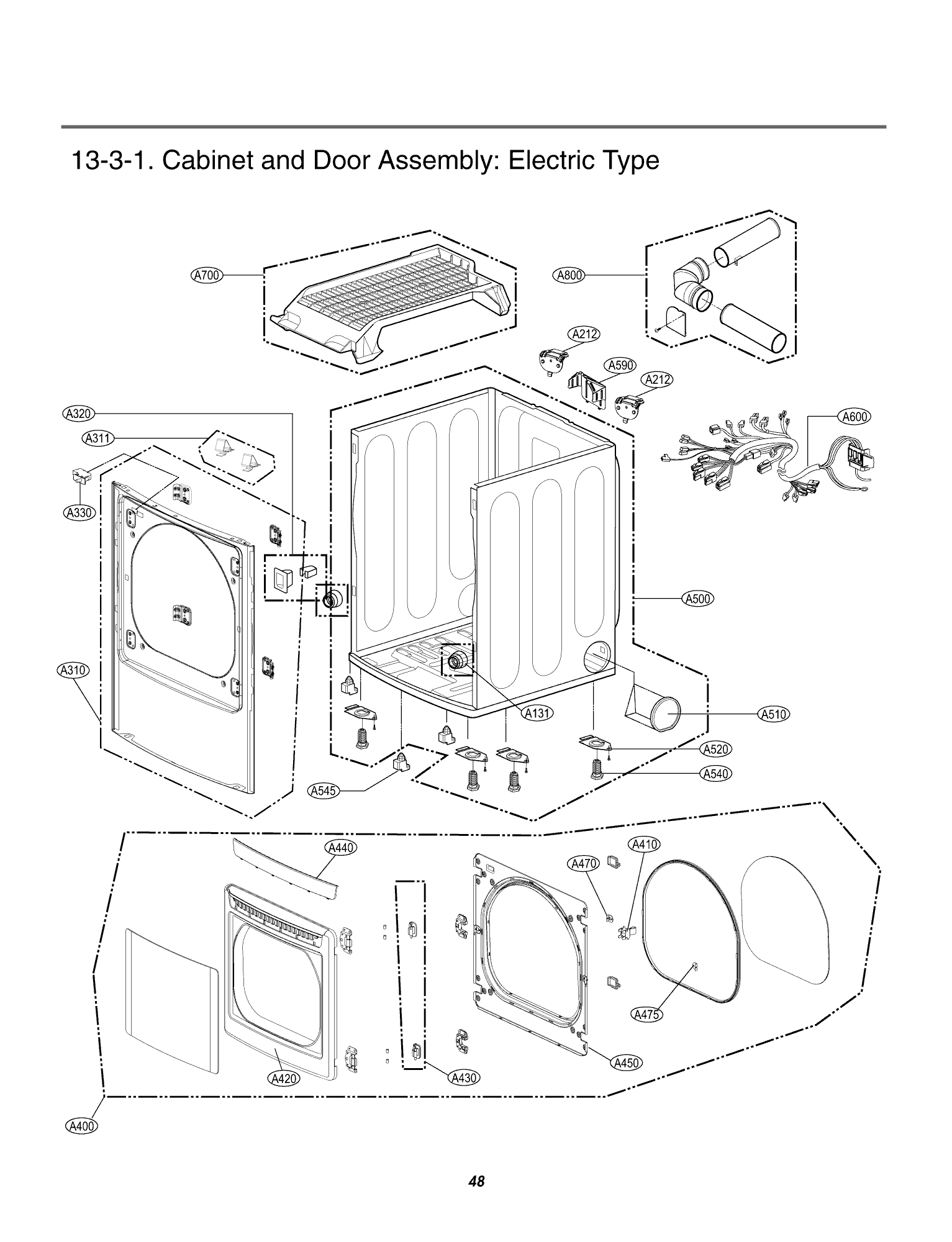 LG Electronics DLEX5170W and Door Assembly Electric Type